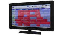 Electronic programme grid showing 7 channels recording at the same time.