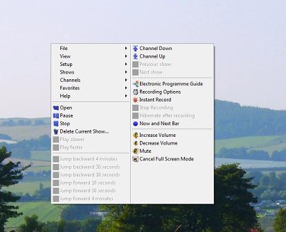 Right click menu