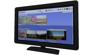 The Imaging PVR show library with  small TV screen using picture in graphics 